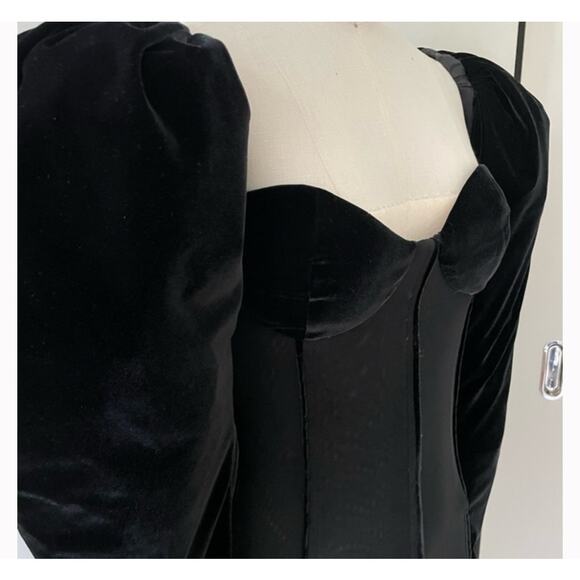 LaQuan Smith Off Shoulder Puff Sleeve Dress Medium - Picture 7 of 7